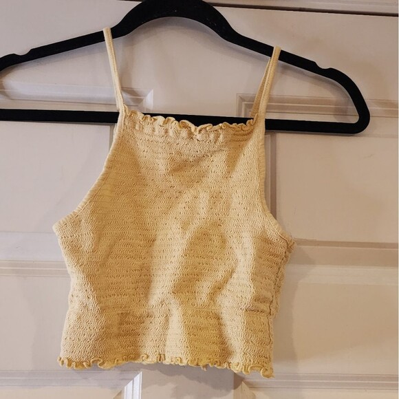 Forever 21 yellow bodiced crop top S - Picture 3 of 3